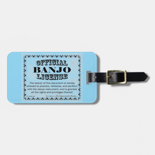 Banjo-Lizenz Gepäckanhänger (Vorderseite horizontal)