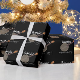 Banjo macht mich glücklich geschenkpapier