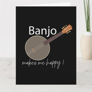 Banjo Macht Mich Glücklich Grußkarte Karte
