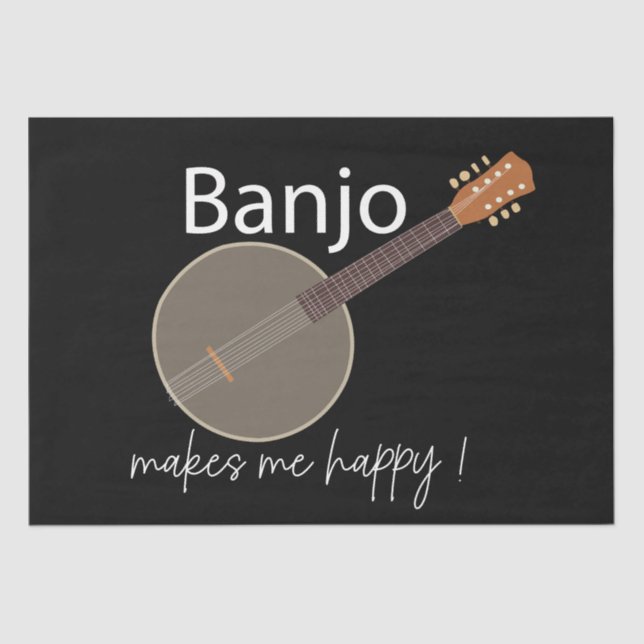 Banjo macht mich glücklich seidenpapier (Vorderseite)