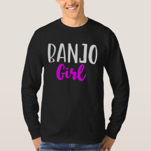 Banjo-Mädchen-Spielerin Frauen Niedliche Banjo-Spi T-Shirt