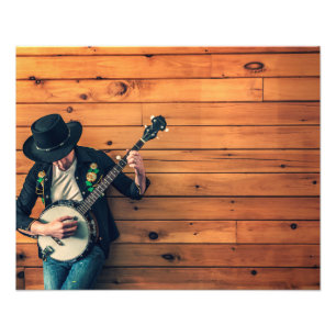 Banjo-Mann Fotodruck