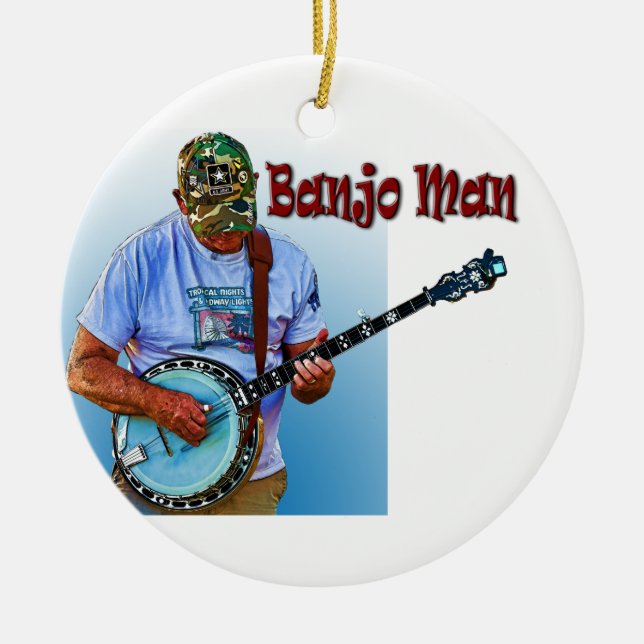 BANJO-MANN KERAMIK ORNAMENT (Vorne)
