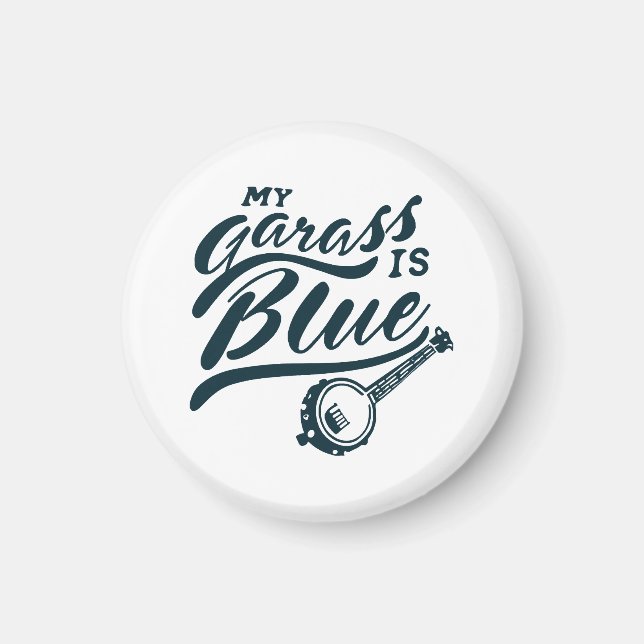Banjo Mein Glas ist blau Magnet (Vorne)