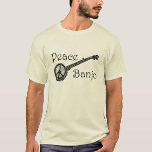 Banjo mit dem Friedenszeichen T-Shirt