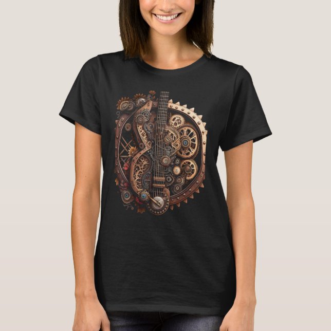 Banjo music instrument Graphic steampunk T-Shirt (Vorderseite)