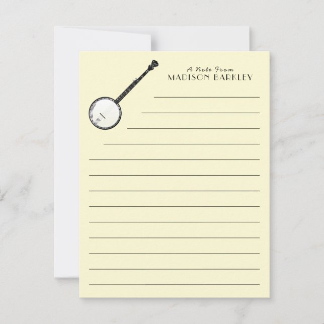 Banjo Musician Music Dankeskarte (Vorderseite)