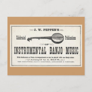 Banjo-Musik-Postkarte Postkarte