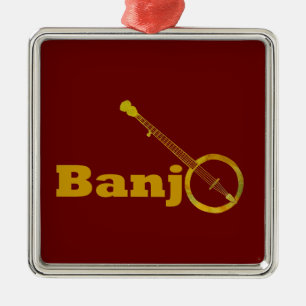 Banjo O Silbernes Ornament