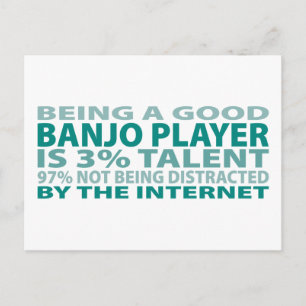 Banjo Player 3% Talent Postkarte