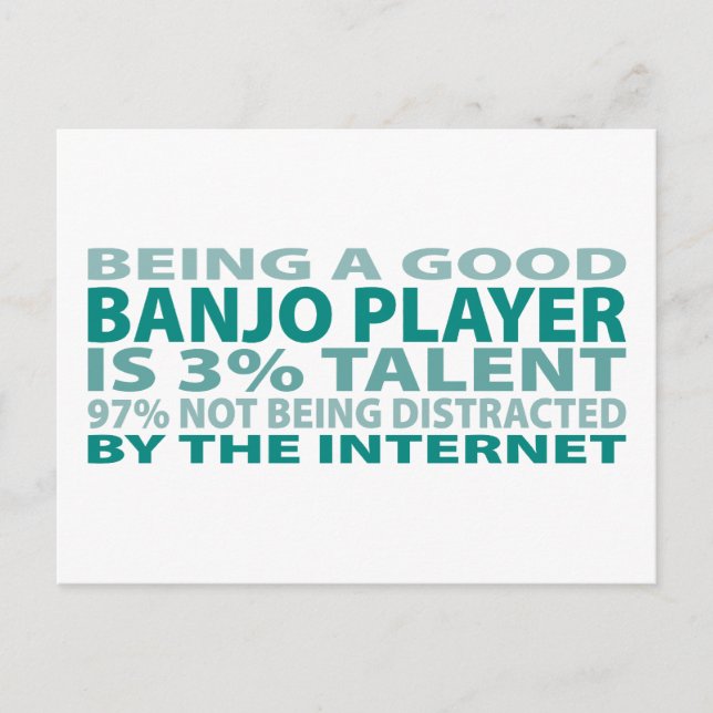 Banjo Player 3% Talent Postkarte (Vorderseite)
