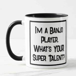 Banjo Player Super Talent. Zwei Tone-Kaffee-Tasse Tasse