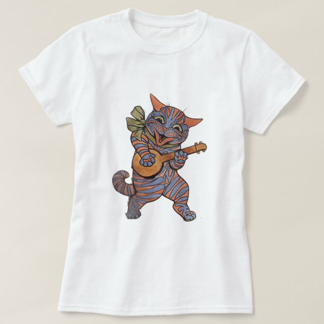 Banjo Playing Cat T-Shirt (Design vorne)