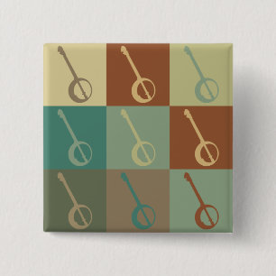 Banjo-Pop-Kunst Button