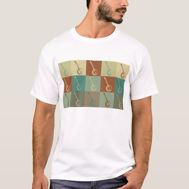 Banjo-Pop-Kunst T-Shirt (Vorderseite)