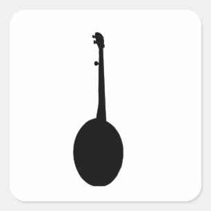 Banjo Quadratischer Aufkleber