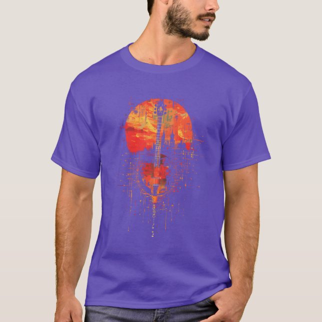 Banjo Retrowave funny T-Shirt (Vorderseite)