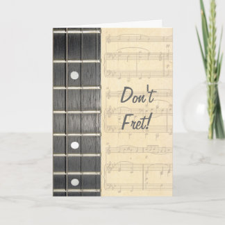 Banjo-Schnüre Fretboard ärgern nicht Karte