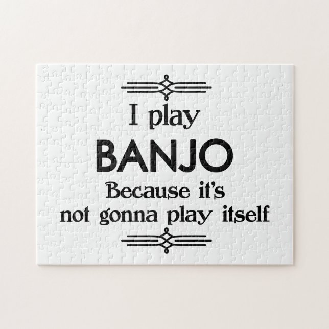 Banjo - Spielen Sie sich selbst Funny Deko Music Puzzle (Horizontal)