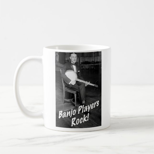 Banjo-Spieler-Felsen-Tasse Tasse (Links)