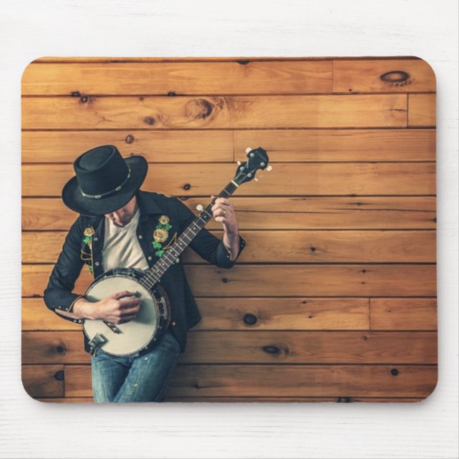 Banjo-Spieler-Mausunterlage Mousepad (Vorne)
