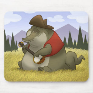 Banjo-Strummin' Alligator Mousepad
