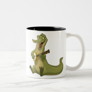 Banjo-Strummin' AlligatorTasse Zweifarbige Tasse