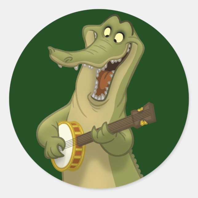 Banjo-Strummin' Gator Stickers (Vorderseite)