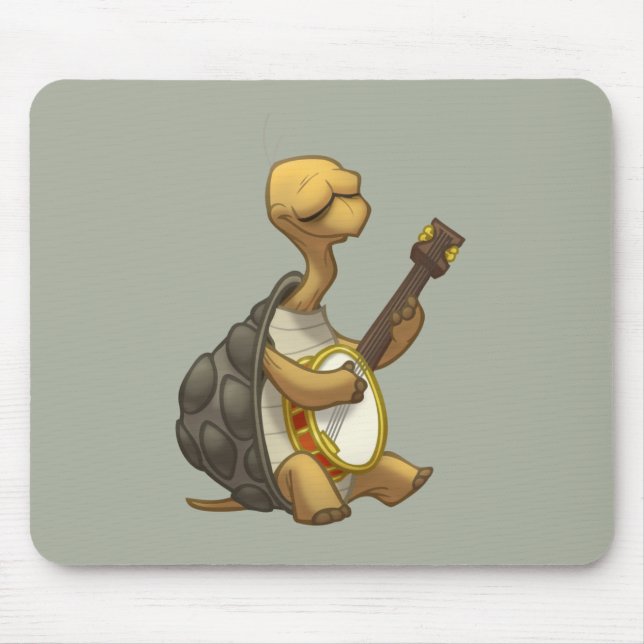 Banjo-Strummin' Schildkröte Mousepad (Vorne)
