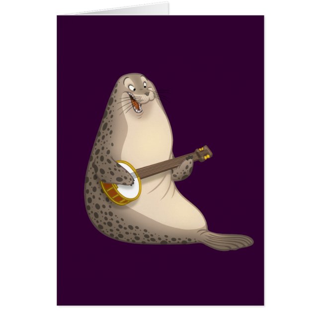 Banjo Strummin Siegel-Karte (freier Raum nach (Vorne)