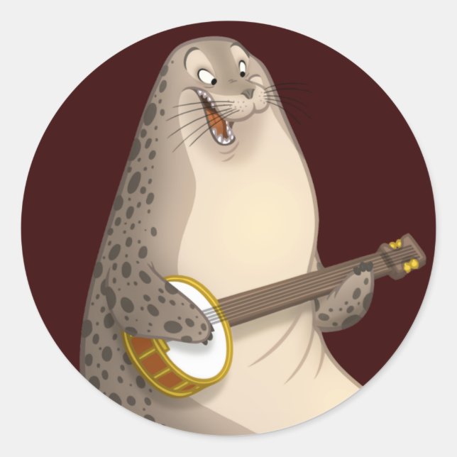 Banjo Strummin' Siegel Stickers (Vorderseite)