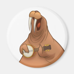 Banjo-Strummin' Walross-Magnet Magnet