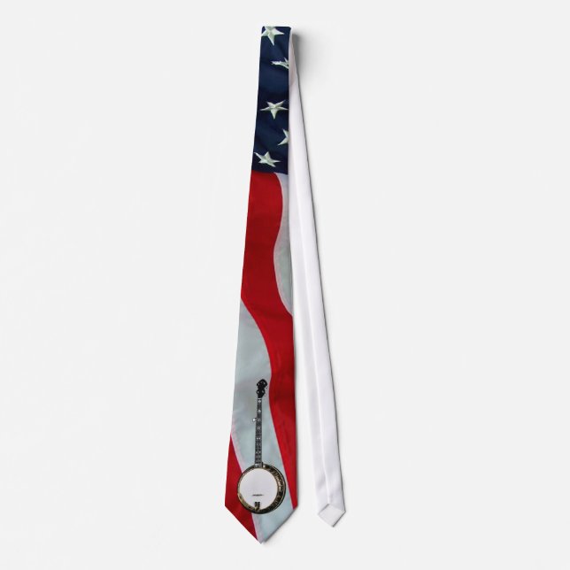 BANJO-TIE-AMERICAN FLAGGE KRAWATTE (Vorderseite)