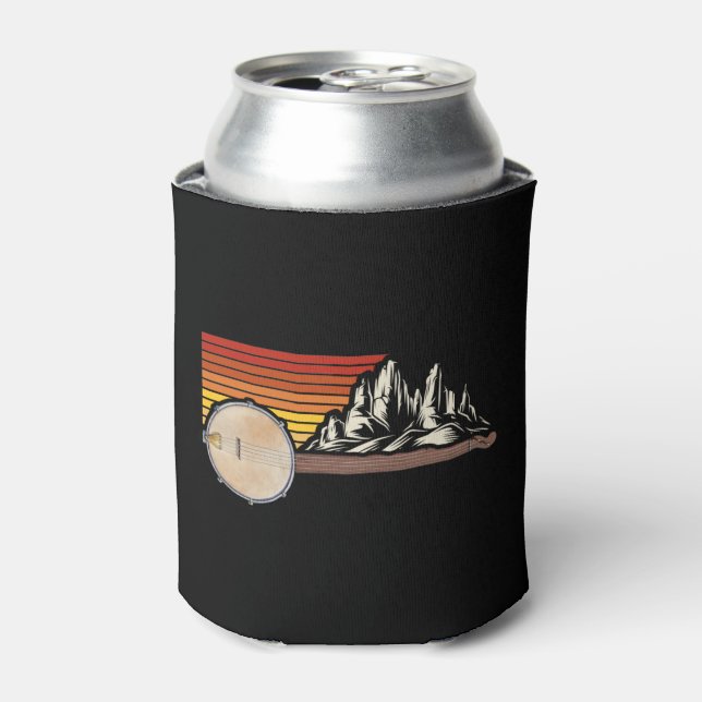 Banjo Vintage Berge Bluegrass Folk Music Banjo Dosenkühler (Kanne Vorderseite)