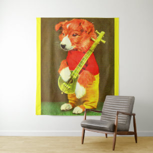 Banjo-Welpe Wandteppich