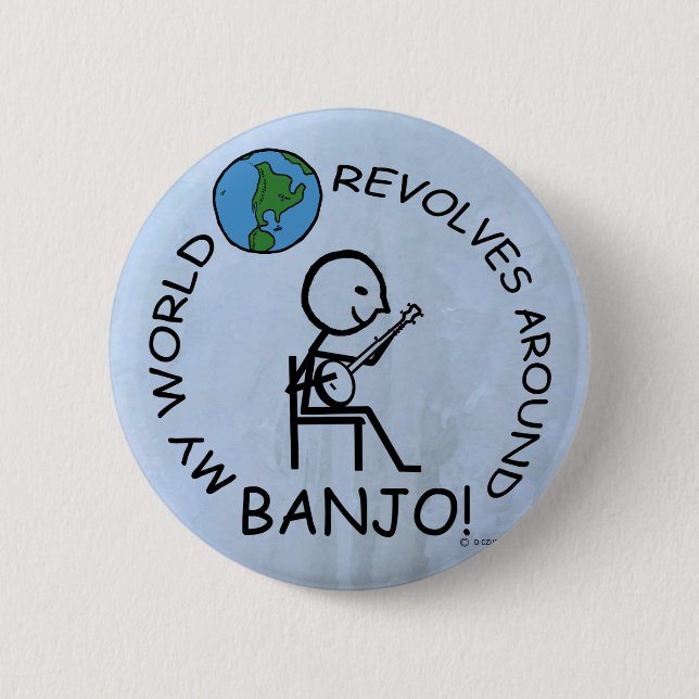 Banjo - Weltumdrehungen Button (Vorderseite)