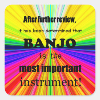 Banjo Wichtigster Instrument Square Sticker