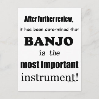 Banjo wichtigstes Instrument Postkarte