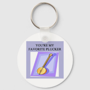 Banjospielerentwurf Schlüsselanhänger