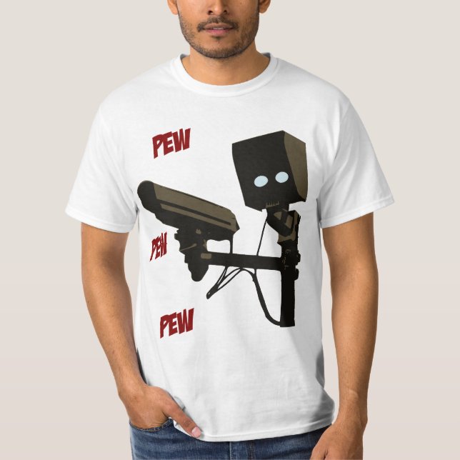 Bank-Bank-Bank-Laser-Radar-Gewehr-Roboter T-Shirt (Vorderseite)
