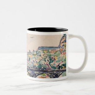 Bank der Seines nahe dem Pont des Arts Zweifarbige Tasse