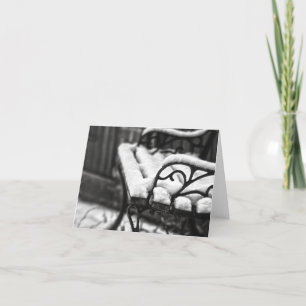 Bank im Schnee Karte