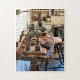 Bank im zahnmedizinischen Labrador Puzzle