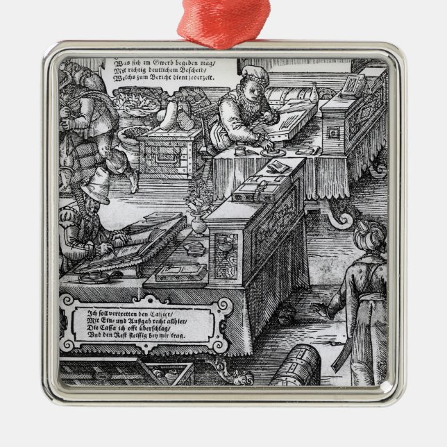 Bank-Innenraum Ornament Aus Metall (Vorne)