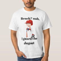 Bank? Nö, ich bewache das Dugout-Shirt.