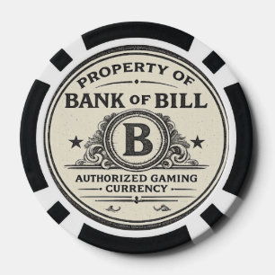 BANK OF BILL Autorisierte Spielwährung Pokerchips