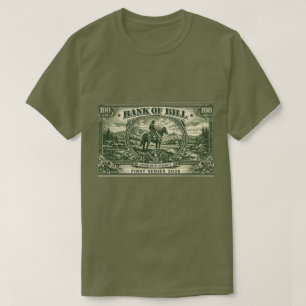 „Bank of Bill“ Vintage Western Geld Grafik T-Shirt