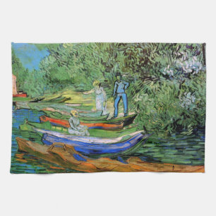 Bank of the Oise in Auvers von Vincent van Gogh Geschirrtuch
