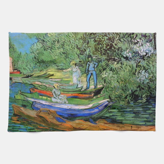 Bank of the Oise in Auvers von Vincent van Gogh Geschirrtuch (Horizontal)