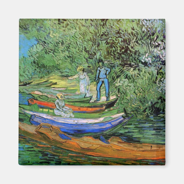 Bank of the Oise in Auvers von Vincent van Gogh Magnet (Vorne)